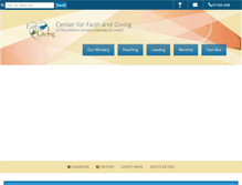 Tablet Screenshot of centerforfaithandgiving.org